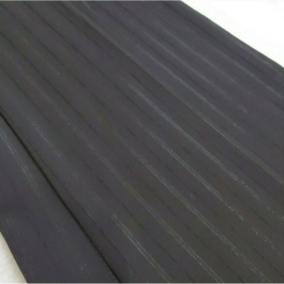 Copper Key Black Pinstriped Wide Leg Cuffed Pants Size 7 - Picture 5 of 9